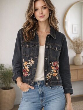 Cold Water Creek Embroidery Jacket